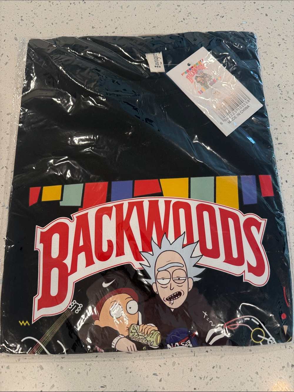 Backwoods x Rick and Morty Black Graphic Tee